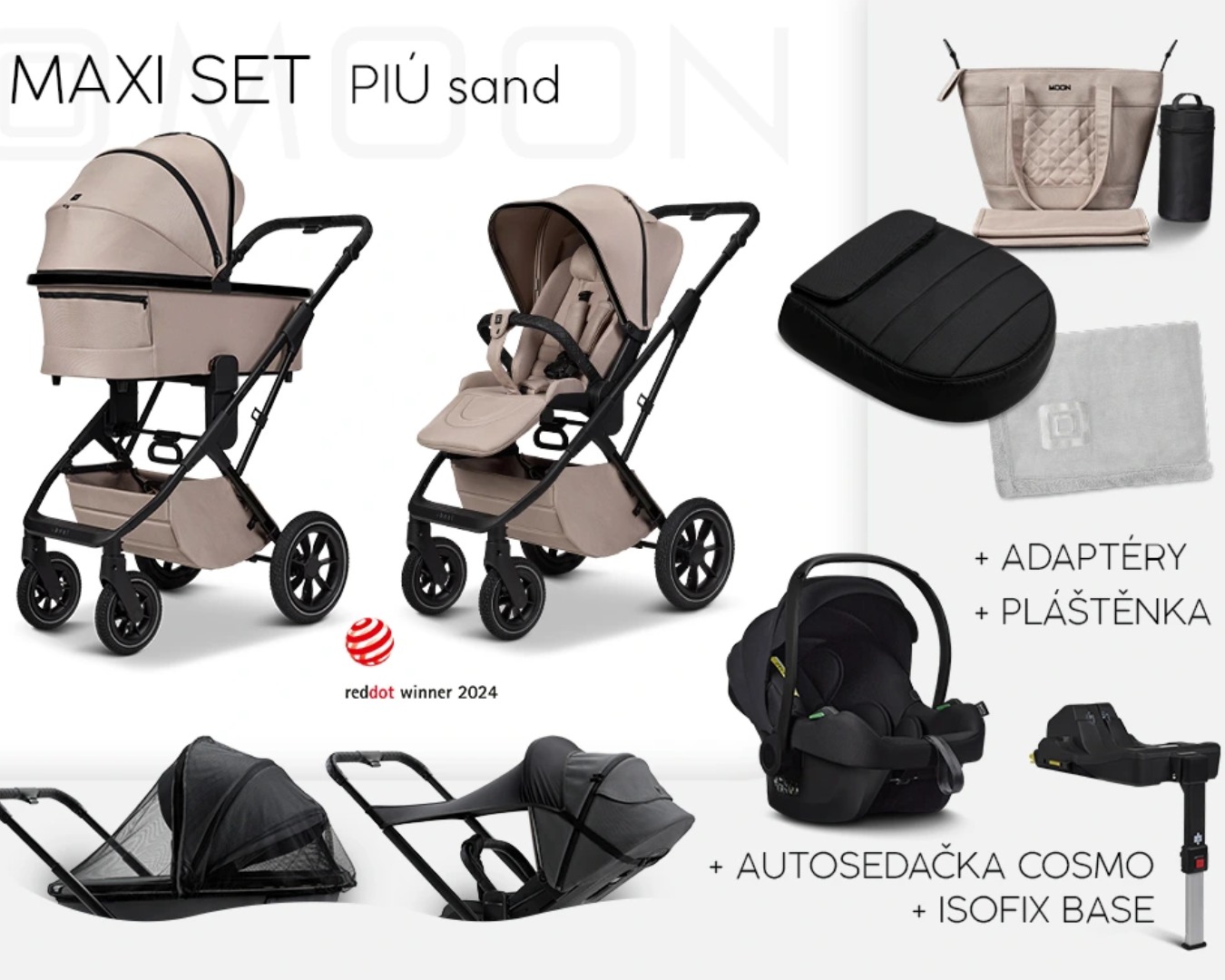 Moon Piú Set Maxi Black chrome | Sand