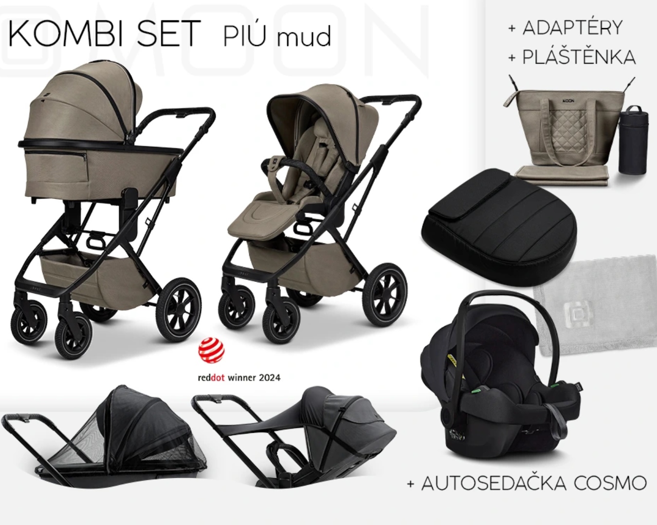 Moon Piú Set Kombi Black matt | Mud