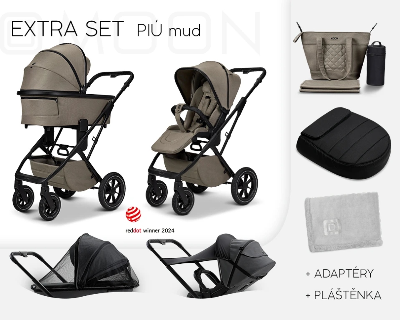 Moon Piú Set Extra Black matt | Mud
