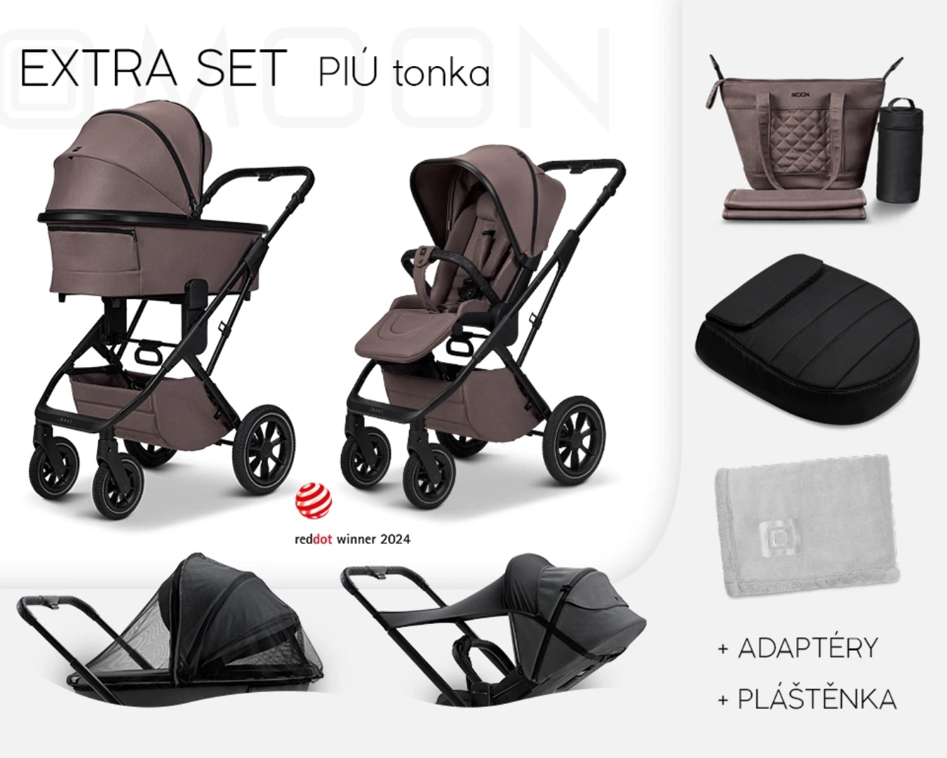 Moon Piú Set Extra Black matt | Tonka