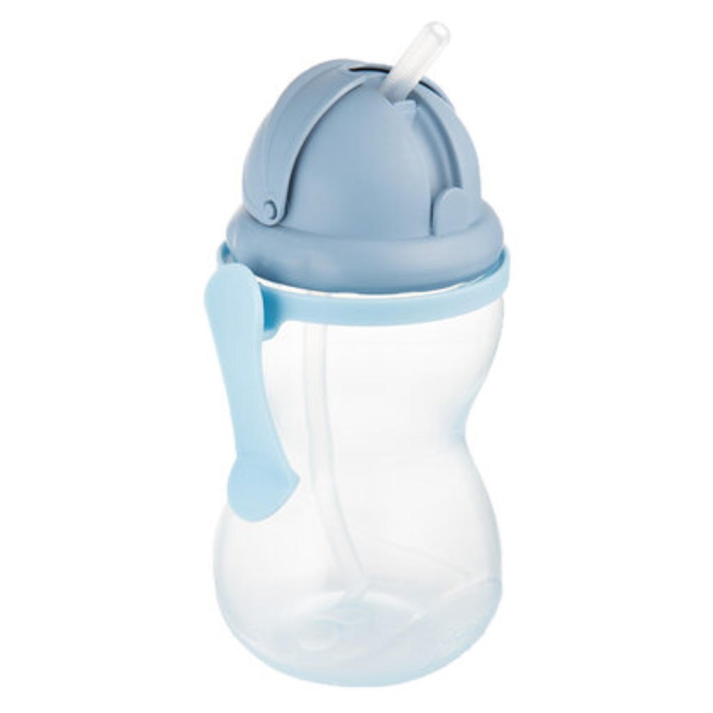 Canpol Babies športová fľaša so slamkou 370 ml svetlomodrá