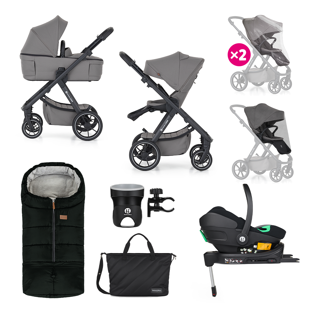 PETITEMARS Petite&Mars Icon Dove Grey XXL RWS + Core Pro i-Size Black Grey + Báza
