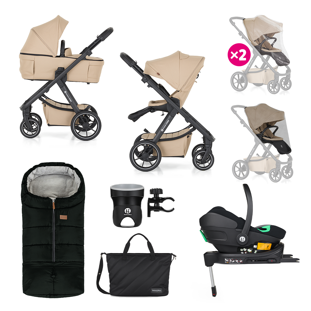 PETITEMARS Petite&Mars Icon Mocha Beige XXL RWS + Core Pro i-Size Black Grey + Báza
