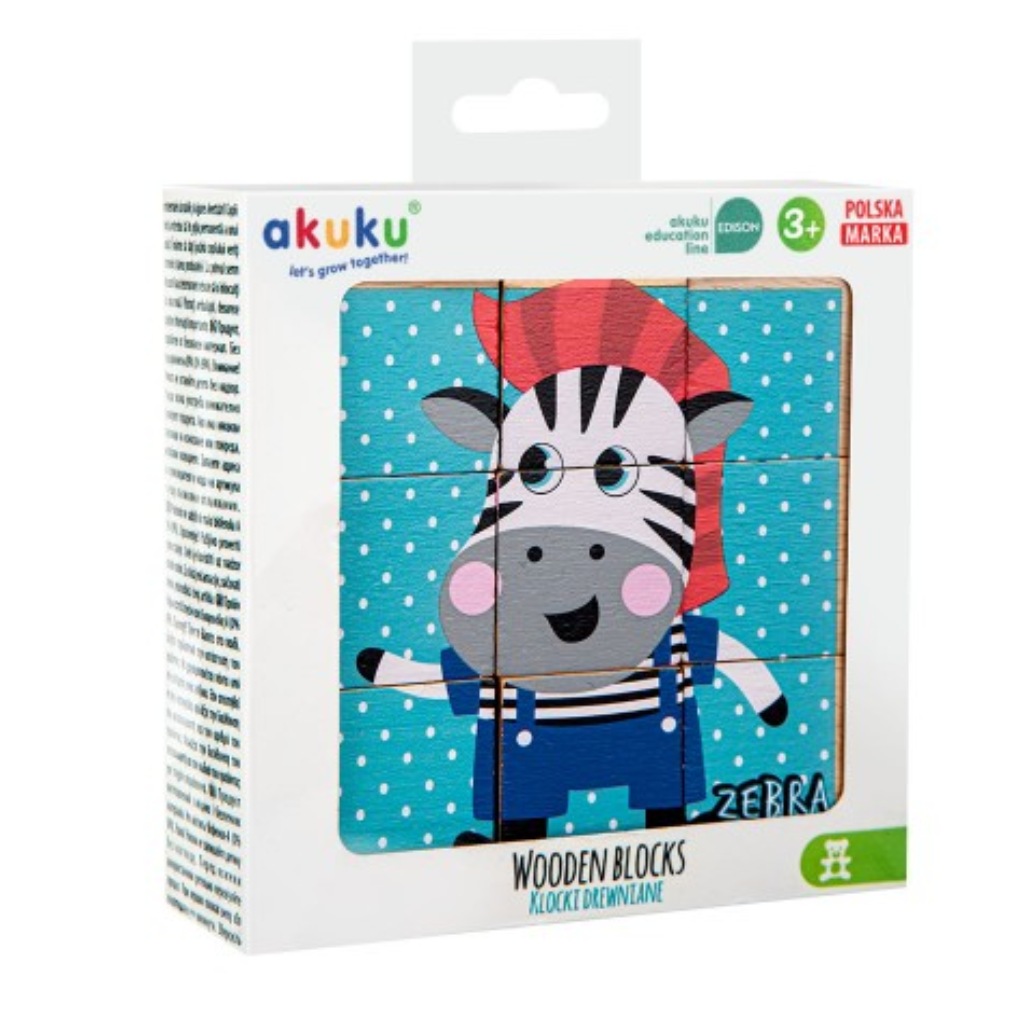 Akuku drevené skladacie kocky