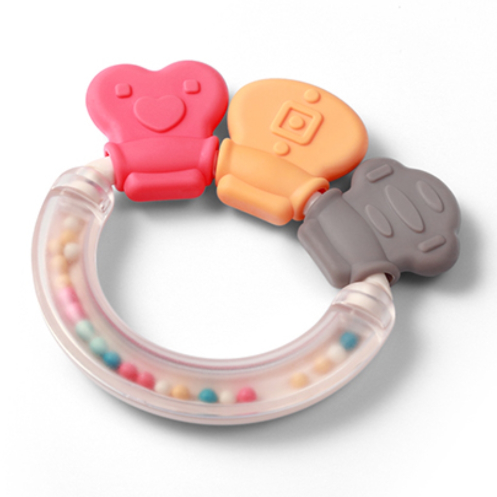 BabyOno Hrkálka s hryzátkom Shapes