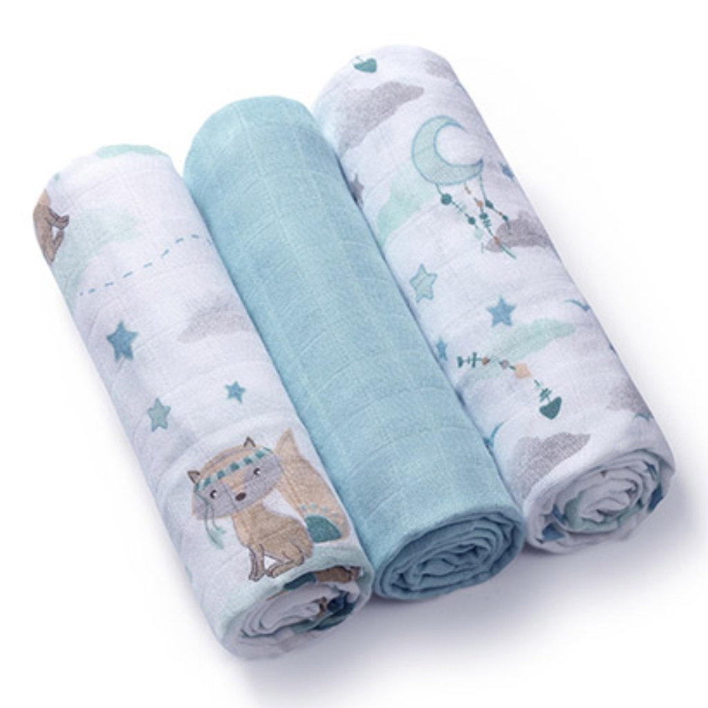 Plienky BabyOno Natural Bamboo Blue