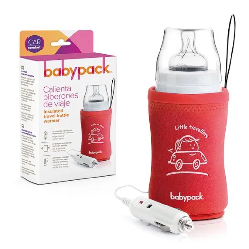 Babypack cestovný ohrievač do auta červený