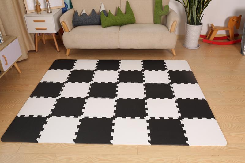 Penové puzzle na zem Kinderkraft Luno 150x180 cm Black