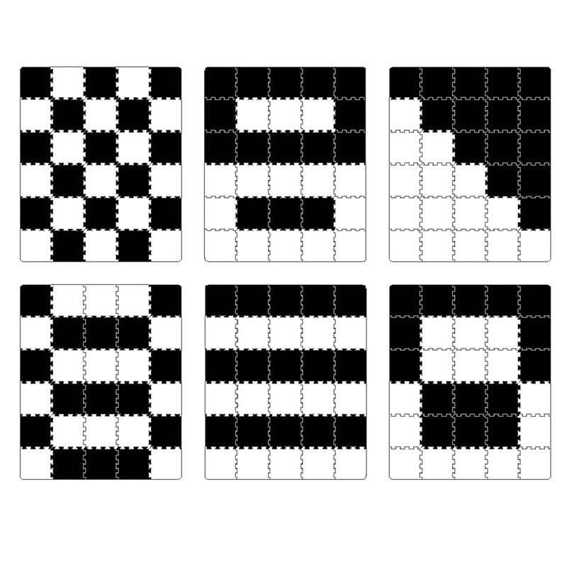 Penové puzzle na zem Kinderkraft Luno 150x180 cm Black