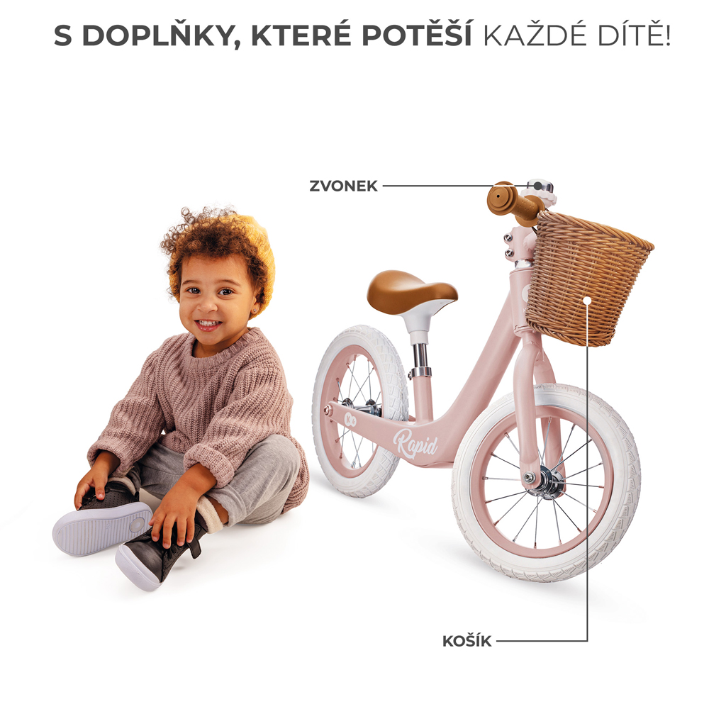 Odrážadlo Kinderkraft Rapid2 Pink