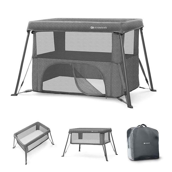 Cestovná postieľka Kinderkraft Cami Grey