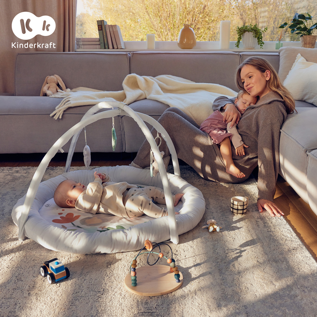 Deka hracia s hrazdičkou Kinderkraft Cozyplay Light Grey