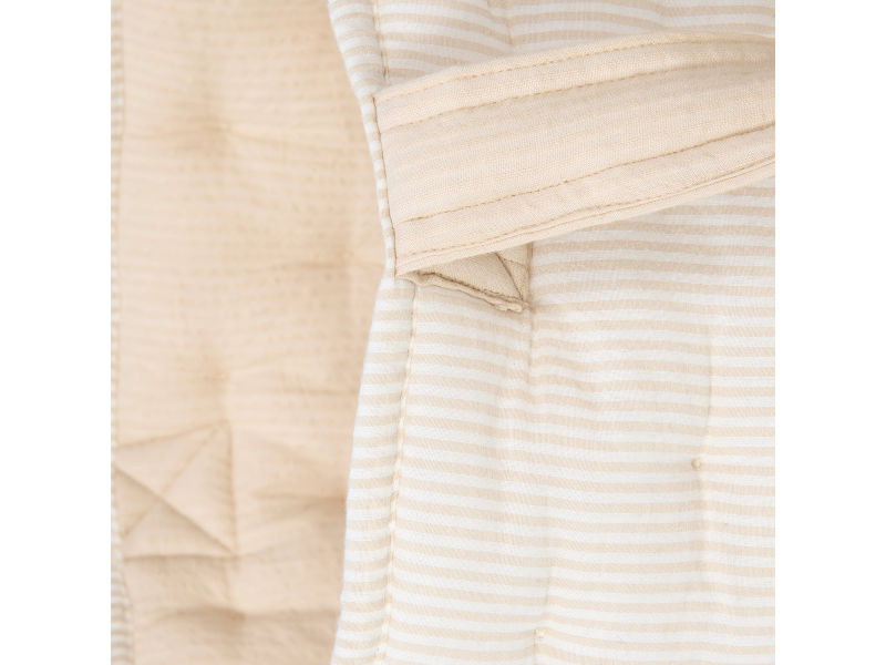 Little Dutch Košík textilný obojstranný extra veľký Pure Soft Beige Stripe