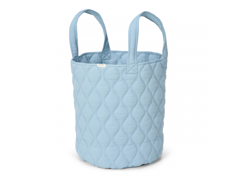 Little Dutch Košík textilný obojstranný extra veľký Pure Denim Blue
