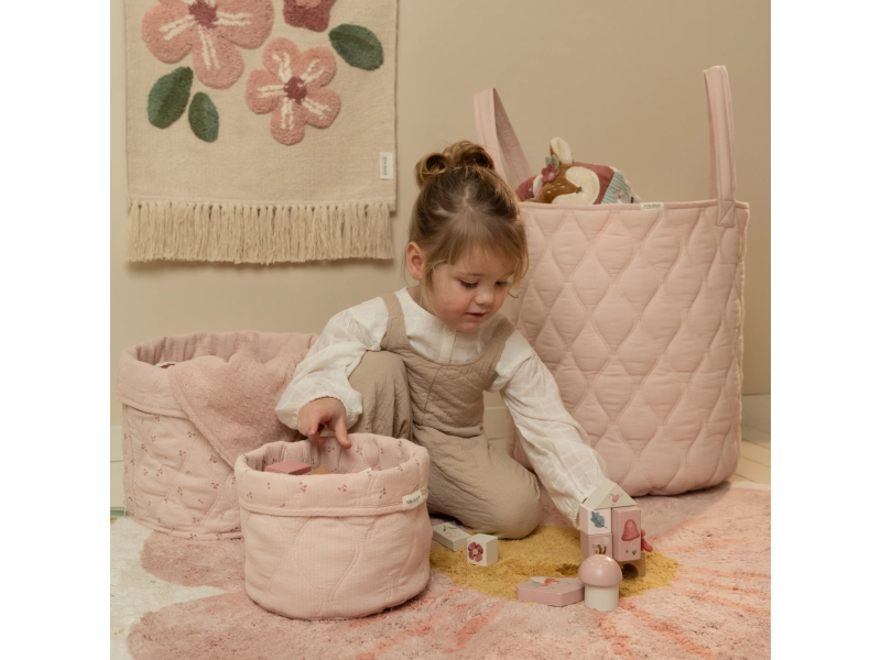 Little Dutch Košík textilný obojstranný extra veľký Pure Blossom