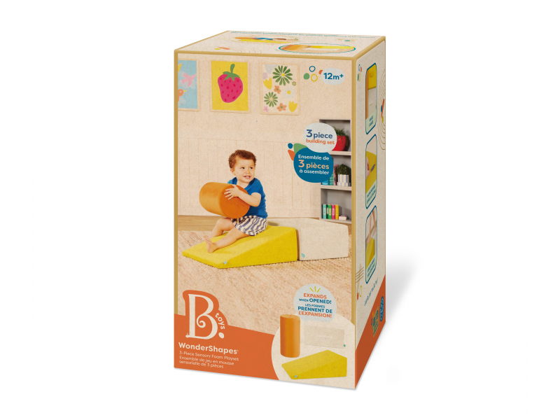 B-Toys Penové tvary maxi s valcom WonderShapes 3 ks
