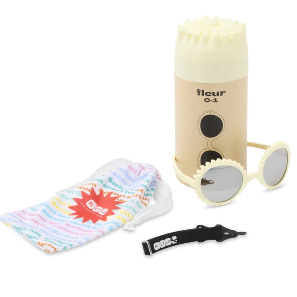 Detské slnečné okuliare KiETLA Fleur 0-1 rok - Butter