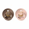 Cumlíky BIBS Colour okrúhle veľkosť 2 Dark Oak-Blush