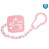 Canpol Babies retiazka na cumlík I love mummy ružová 5903407024349