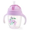 BabyOno učiaca fľaša so slamkou Kvety 240 ml 5901435415047