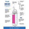 Pura termo fľaša so slamkou 260ml Šedá