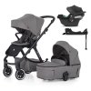 Petite&Mars Icon Dove Grey LITE AIR + CYBEX Aton B2 i-Size + základňa