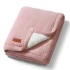 BabyOno pletená deka ružová podšitá 5901435417614