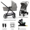 Kočík Kinderkraft Newly + vajíčko Mink PRO so základňou (Farba Classic grey)