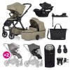 Kočík Petite&Mars Icon RWS XXL + Cybex Aton B2 i-Size + základňa (Farba Dove Grey)