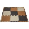 Rialto Baby Hracia podložka puzzle s okrajom Brown Beige Grey 92 x 92 cm