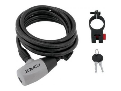 zámek Force Ron spirála 120cm/8mm černý