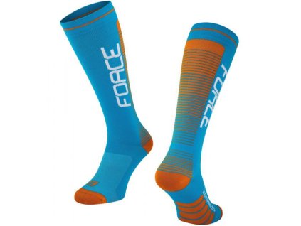 podkolenky FORCE COMPRESS modro-oranžové