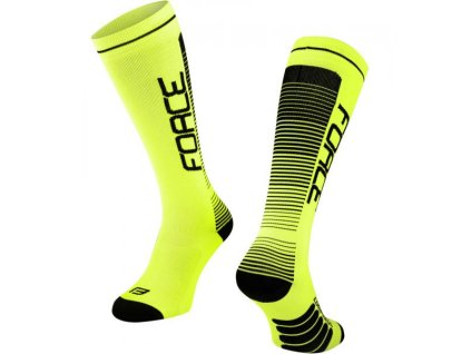 podkolenky FORCE COMPRESS fluo-černé