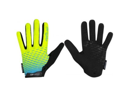 rukavice Force ANGLE letní fluo-modré