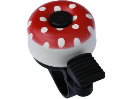 zvonek mini design puntíky červená