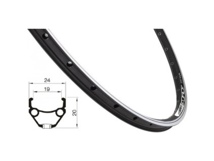 ráfek Force PRIME 26" 559x21 32děr černý