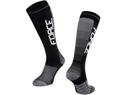 podkolenky FORCE COMPRESS černo-šedé