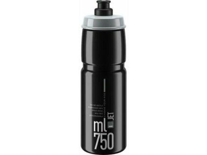 láhev Elite Jet 750ml černá/šedé logo
