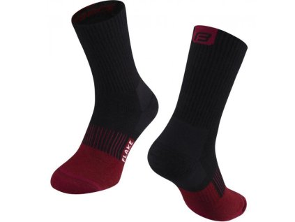 ponožky FORCE FLAKE černo-bordo