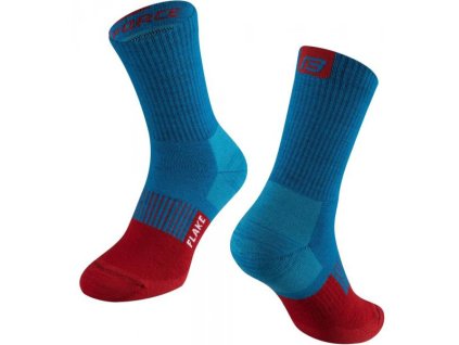 ponožky FORCE FLAKE modro-červené