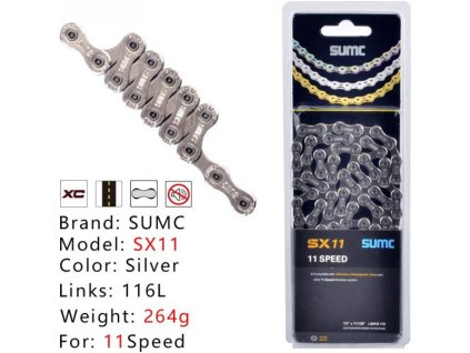 řetěz IIIPro SX11 silver SRP 11sp.