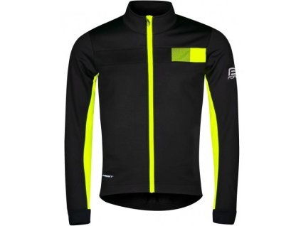 bunda Force Frost softshell pánská černo-fluo