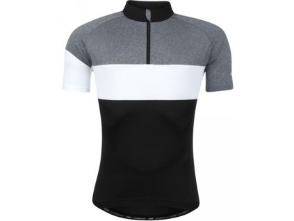 dres FORCE VIEW krátký rukáv černo-šedo-bílý