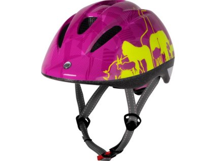 Přilba Force Fun Animals dětská fluo-růžová