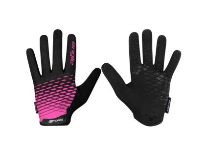 rukavice Force ANGLE letní růžovo-černé