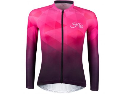 dres FORCE GEM dámský dlouhý rukáv růžový