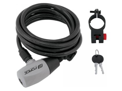 zámek Force Ron spirála 185cm/8mm černý