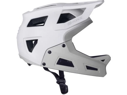 Přilba Force Drop downhill bílo-šedá