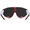 brýle Force Creed bílo-červené, černá zrcadlová skla
