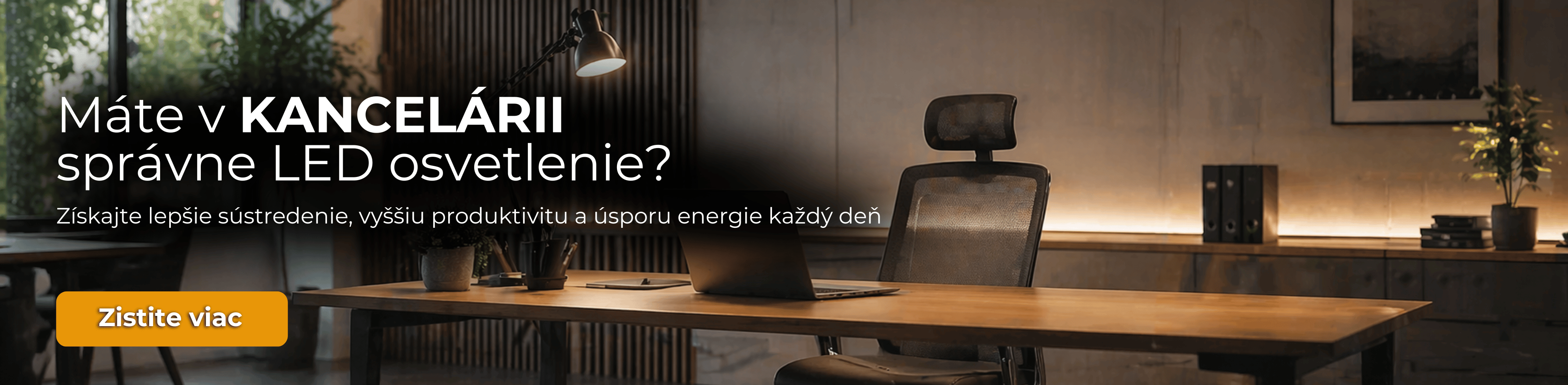 Osvetlenie kancelárie a pracovne